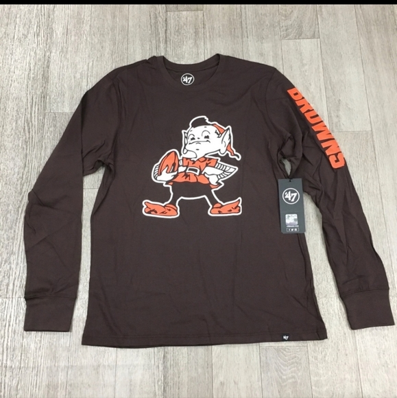 NWT NFL Cleveland Browns Football Longsleeve Jersey 47 BRAND - Picture 1 of 2